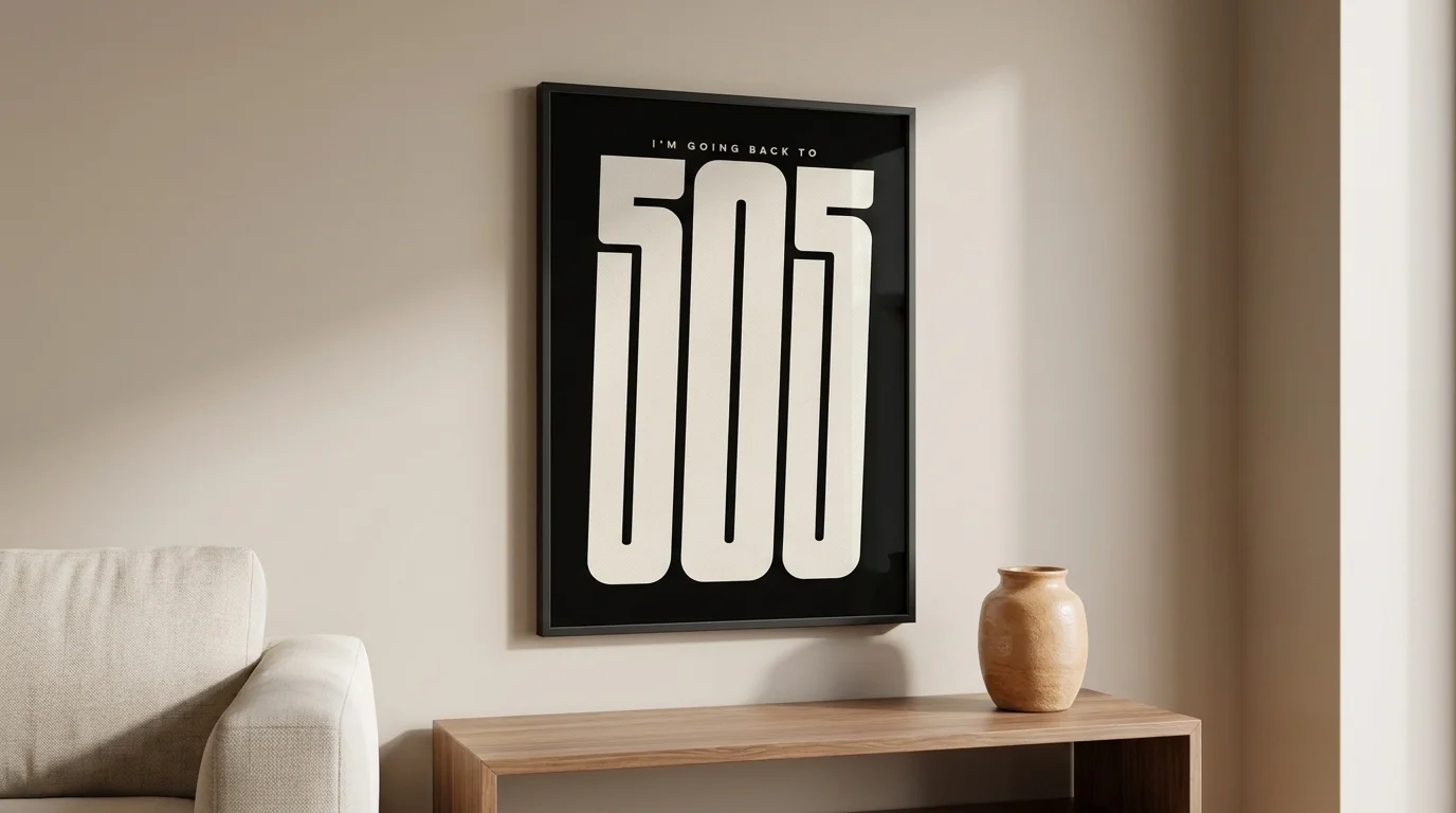 505 — Condensed Numeral Music Canvas Wall Art