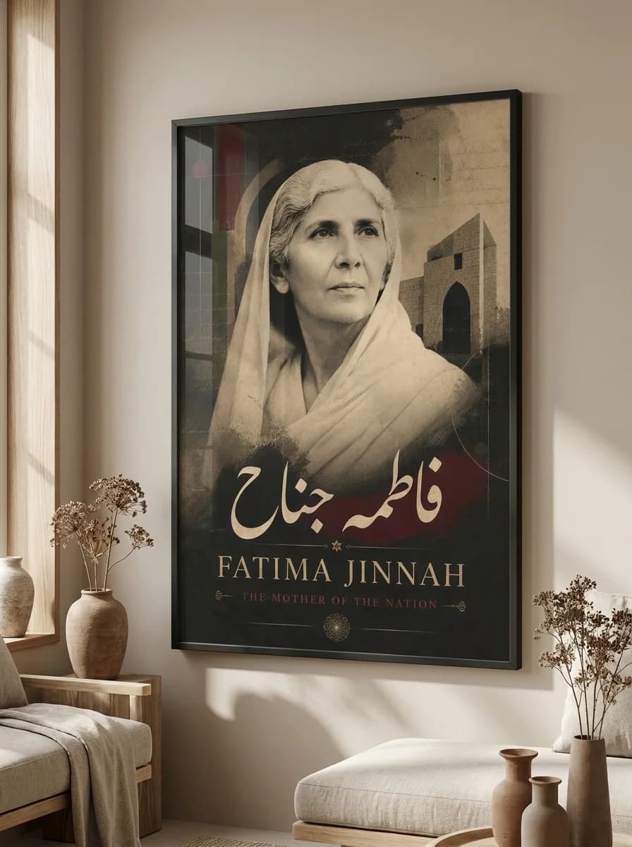 Fatima Jinnah — The Mother of the Nation Canvas Wall Art