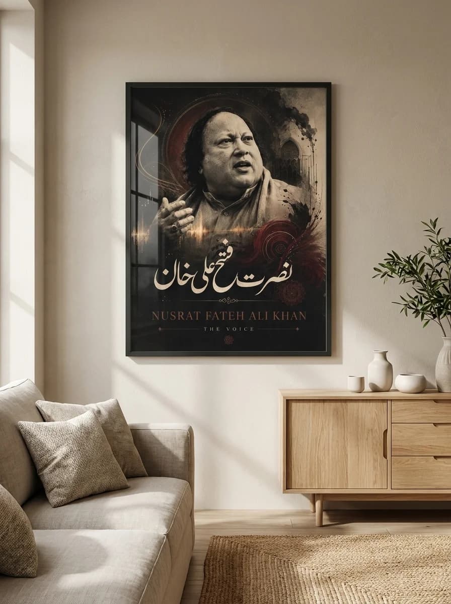 Nusrat Fateh Ali Khan — The Voice Canvas Wall Art