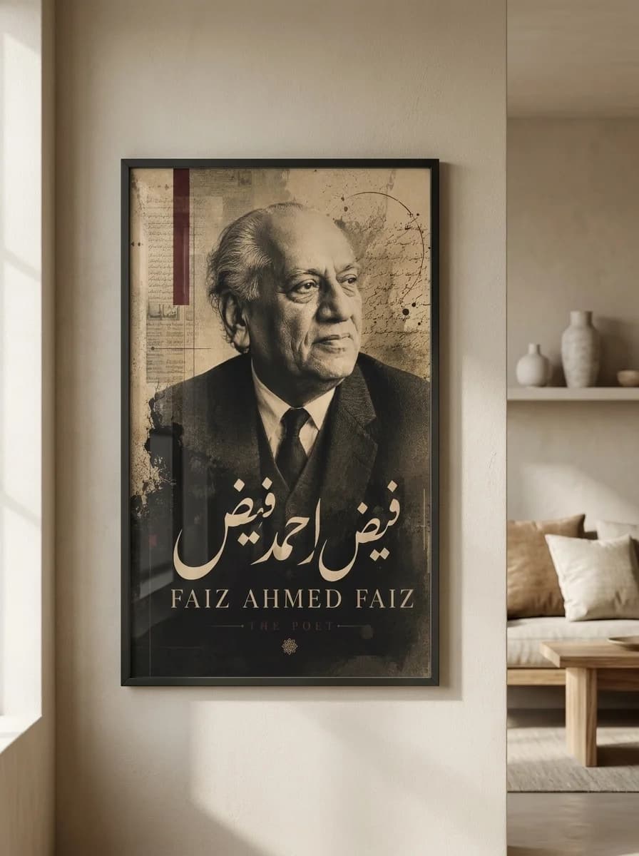 Faiz Ahmed Faiz — The Poet Canvas Wall Art