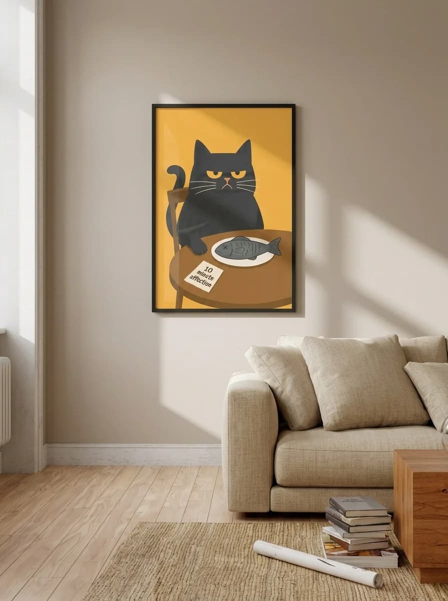10 Minute Affection — Grumpy Cat Canvas Wall Art