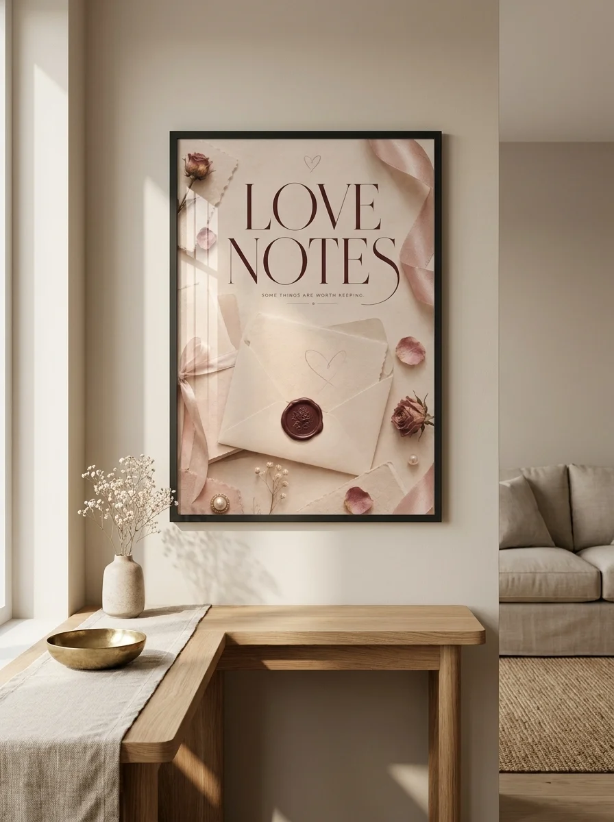 Love Notes — Wax Seal Envelope Canvas Wall Art