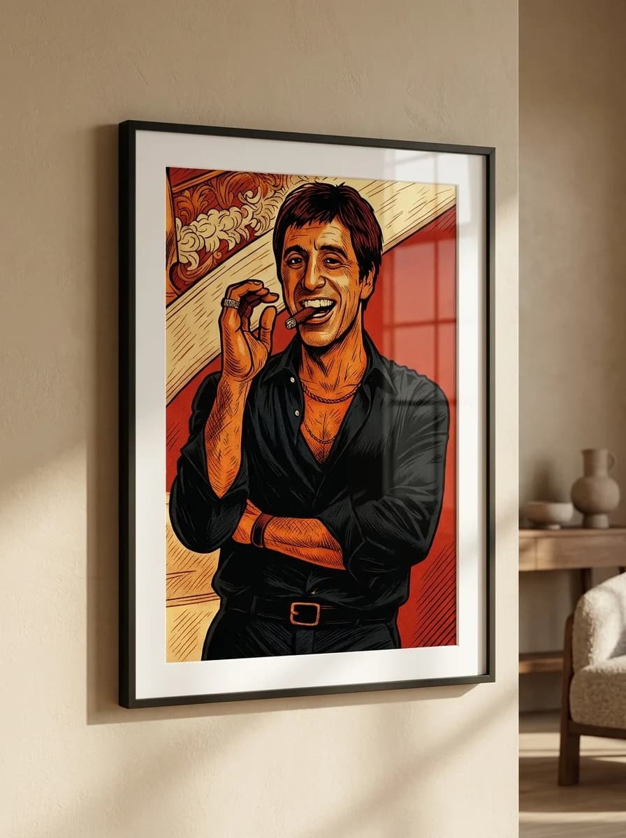 Tony Montana (Scarface) - The World is Yours Pop Art Canvas Wall Art
