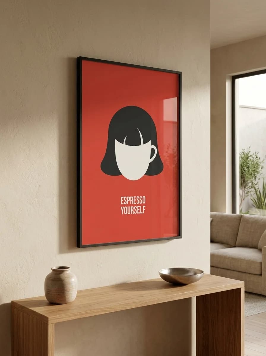 Espresso Yourself — Minimal Coffee Canvas Wall Art