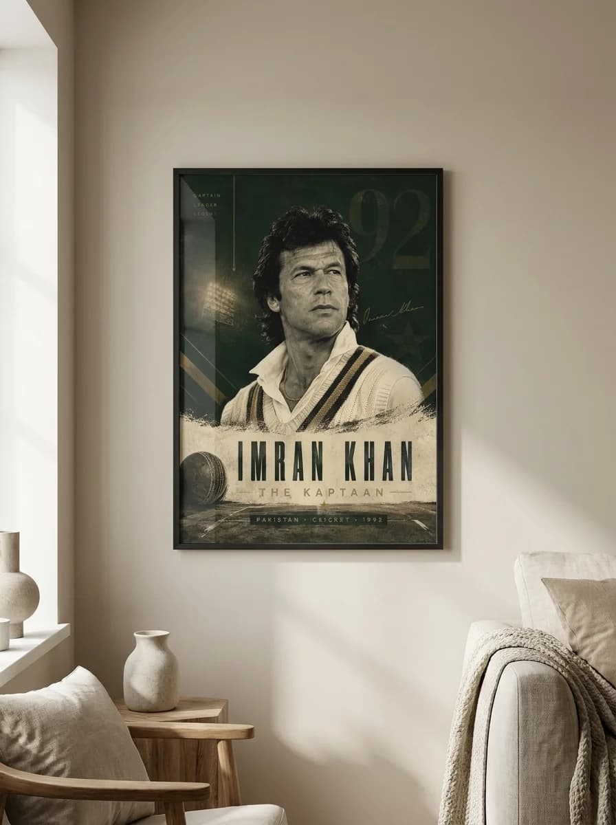 The Kaptaan — 1992 World Cup Tribute Canvas Wall Art