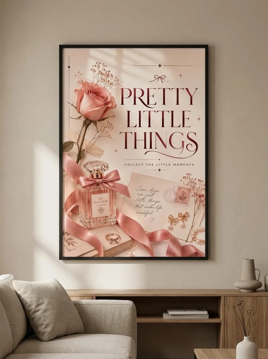 Pretty Little Things — Rose & Perfume Canvas Wall Art