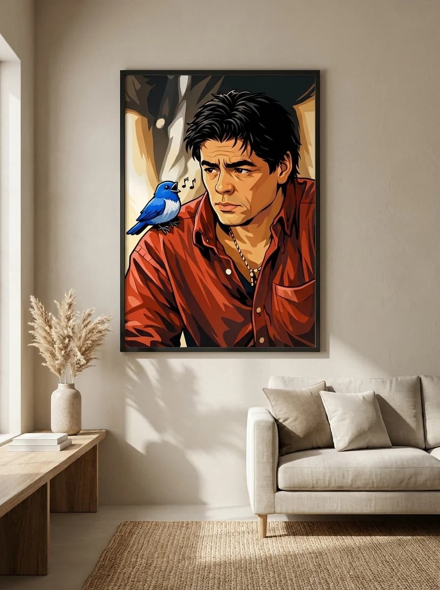 Alejandro & Bluebird - Pop Art Canvas Wall Art